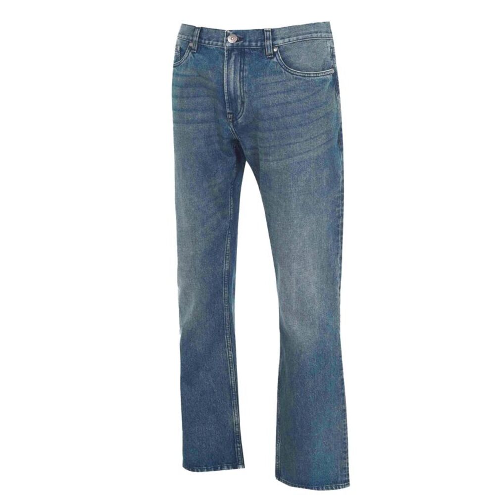 Firetrap Mens Tokyo Cotton Bootcut Jeans / Blue Wash
